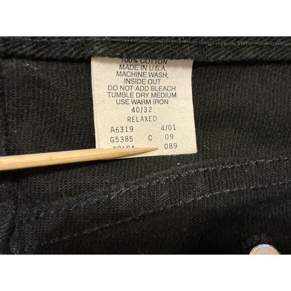 Vintage Harley Davidson Blacked Out Jeans Mens 40x32 Heavy Denim Relaxed Fit - Picture 5 of 8